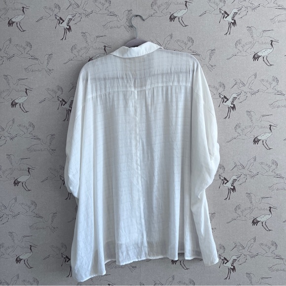 Entro white oversized boxy button down shirt - Picture 5 of 6